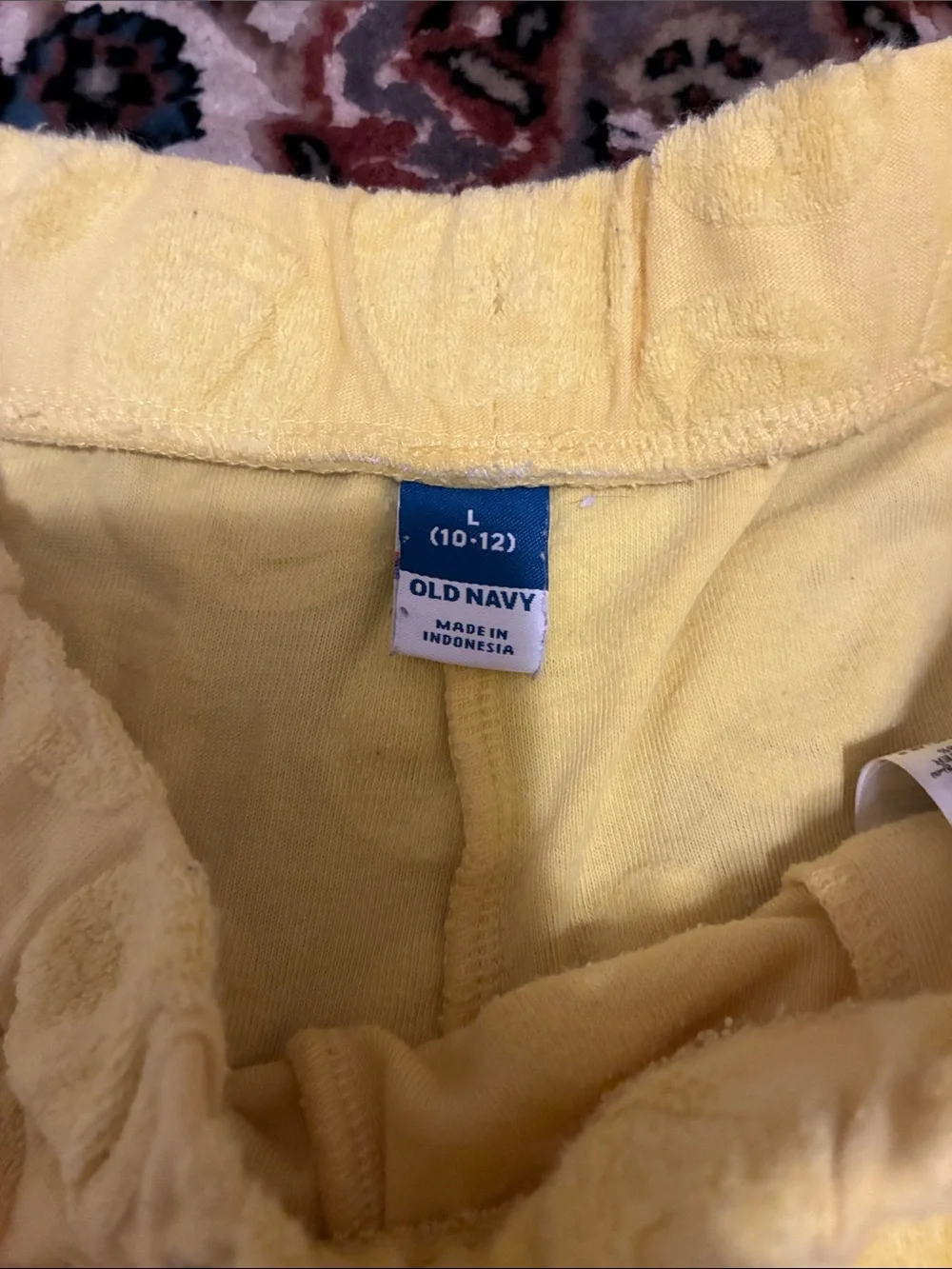 Yellow smiley shorts kids large